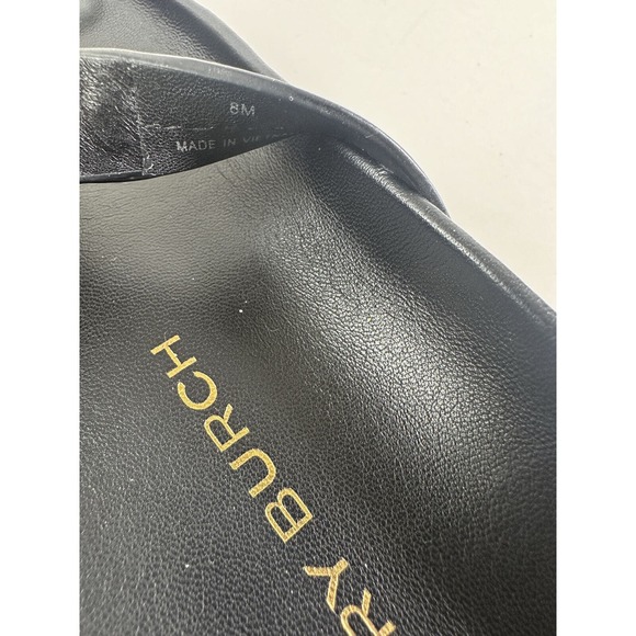 Tory Burch Miller Cloud Sandal Black Leather Flip Flops Women’s Size 8 Sandals - Picture 8 of 12